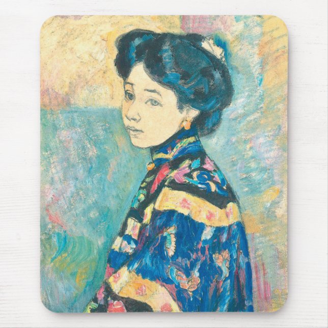 Portrait der japanischen Frau (von Fujishima Takej Mousepad (Vorne)