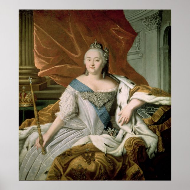 Portrait der Kaiserin Elizabeth Petrovna Poster (Vorne)