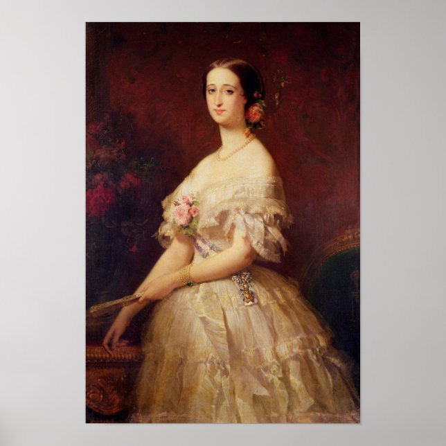 Portrait der Kaiserin Eugenie 1854 Poster (Vorne)