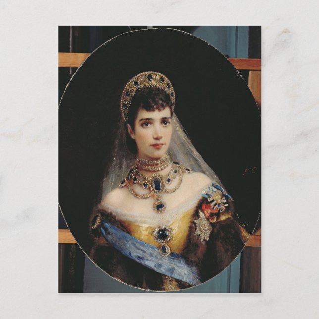 Portrait der Kaiserin Maria Fyodorovna Postkarte (Vorderseite)