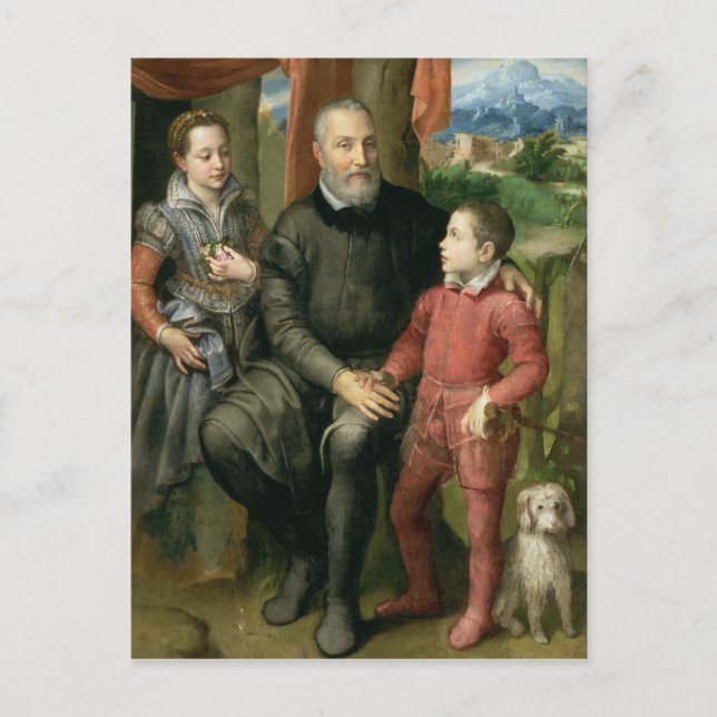 Portrait der Künstlerfamilie, Minerva Postkarte (Vorderseite)