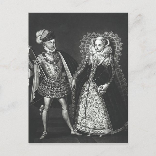 Portrait der Mary Queen of Schotten Postkarte (Vorderseite)