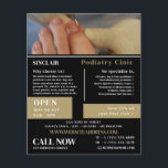 Portrait der Nagelpflege, Podiatrie-Klinik, Podiat Flyer<br><div class="desc">Portrait der Nagelpflege,  Podiatrie-Klinik,  Podiatristik-Flyer der Werbung durch den Business Card Store.</div>