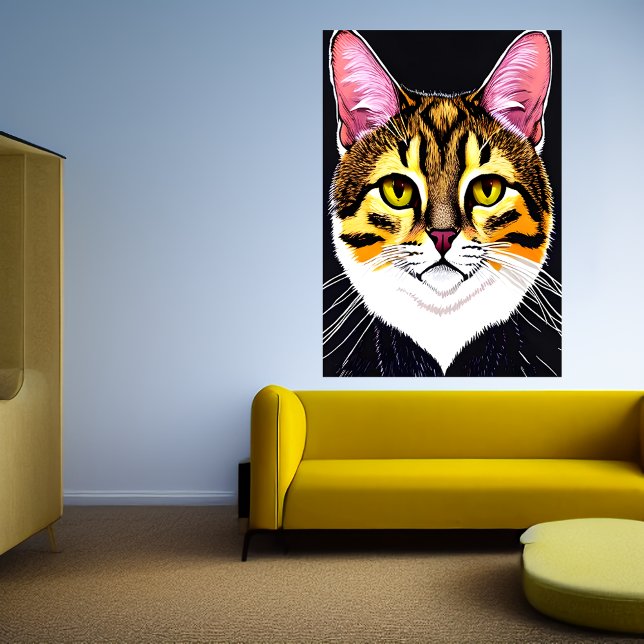 Portrait der niedlichen Katze | AI Art Poster (Von Creator hochgeladen)
