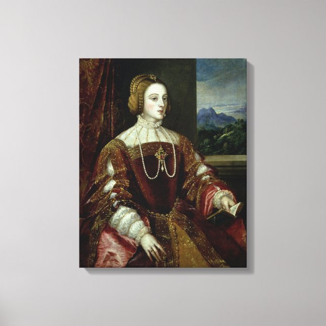 Portrait der portugiesischen Kaiserin Isabella Leinwanddruck (Vorderseite)