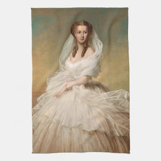 Portrait der Prinzessin Alexandra Geschirrtuch (Vertikal)