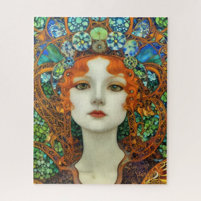 Portrait der schönen Frau im Stil eines verkleidet (Vertikal)