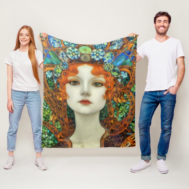 Portrait der schönen Frau im Stil eines verkleidet Fleecedecke (Beispiel)