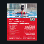 Portrait der weiblichen Bader, Reinigung des Schwi Flyer<br><div class="desc">Portrait für Damen,  Flyer der Poolreinigung,  Werbetechnik beim Business Card Store.</div>