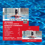Portrait der weiblichen Bader, Reinigung des Schwi Flyer<br><div class="desc">Portrait für Damen,  Flyer der Poolreinigung,  Werbetechnik beim Business Card Store.</div>