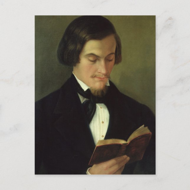 Portrait des Dichters Heinrich Heine 1842 Postkarte (Vorderseite)
