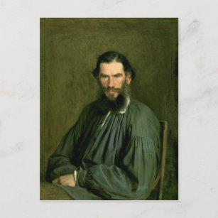 Portrait des Grafen Lev Nikolajewitsch Tolstoi 187 Postkarte