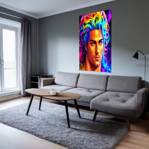 Portrait des griechischen Gottes Apollo Art der Poster