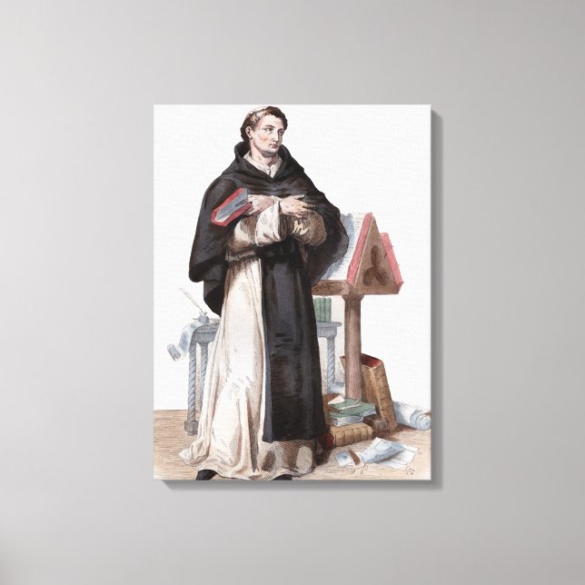 Portrait des Heiligen Bernard de Clairvaux Leinwanddruck (Vorderseite)