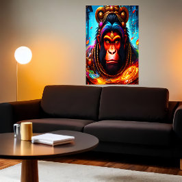 Portrait des hinduistischen Gottes Hanuman | Art d Poster