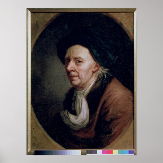 Portrait des Mathematikers Leonard Euler Poster (Vorne)