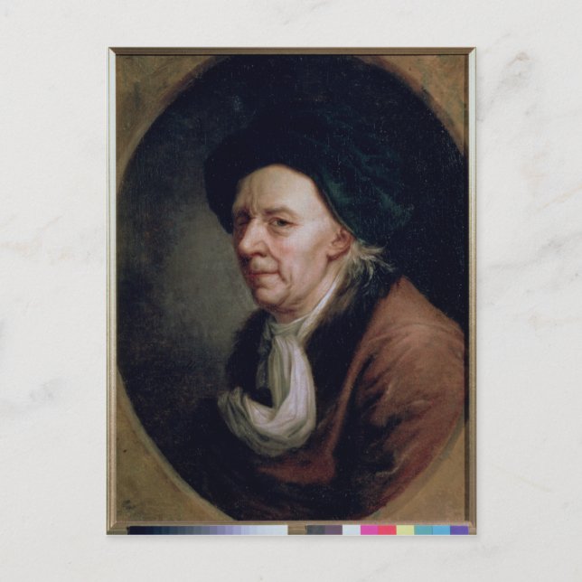 Portrait des Mathematikers Leonard Euler Postkarte (Vorderseite)