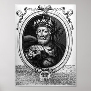 Portrait des Merovech King of the Salian Franks Poster