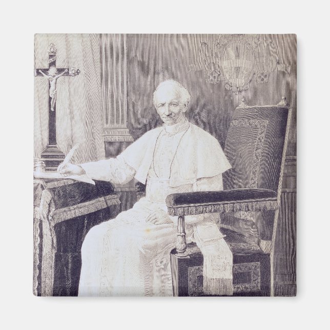 Portrait des Papstes Leo XIII Magnet (Vorne)