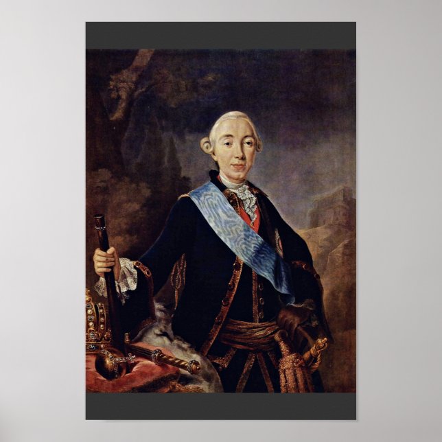 Portrait des russischen Kaisers Peter III. Von Pfa Poster (Vorne)