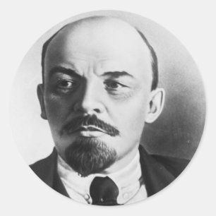 Portrait des russischen Wladimir Ilyich Lenin Runder Aufkleber