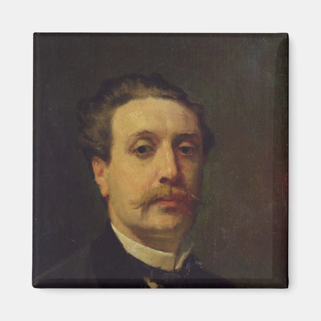 Portrait des Typ von Maupassant 1876 Magnet (Vorne)