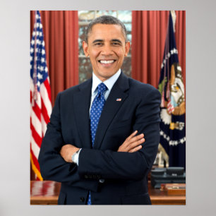 Portrait des Vintagen Präsidenten Barack Obama Poster