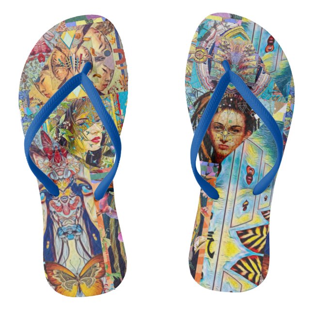 PORTRAIT DESIGNER COLLAGE FLIP FLOPS (Fußbett)