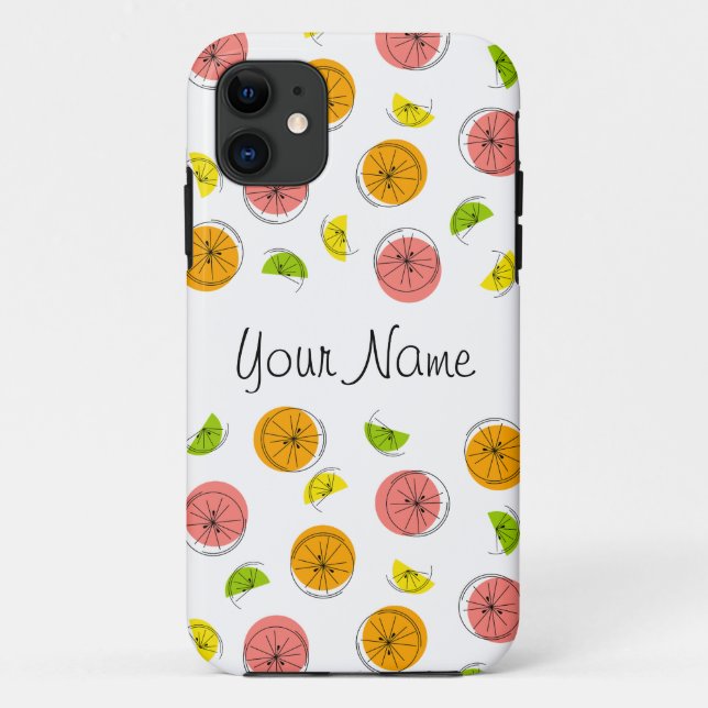 Portrait du coque iphone Citrus Multi 'Name' (Dos)
