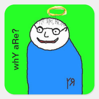 Portrait d'un autocollant ami