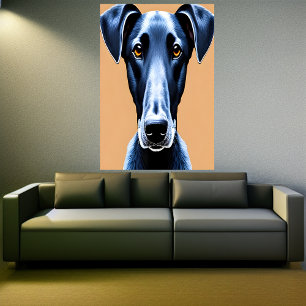 Portrait d'un Azawakh   AI Art Poster