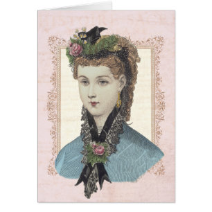 Portrait d'un collage victorien de cru de beauté