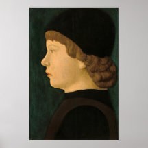 Portrait d'un garçon - Affiche d'art fin nord-ital