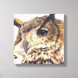 Portrait einer Adleruhu-Leinwand, kunstvoll gedruc Leinwanddruck