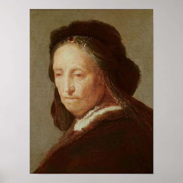 Portrait einer alten Frau, c.1600-1700 Poster (Vorne)