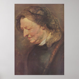 Portrait einer alten Frau Poster