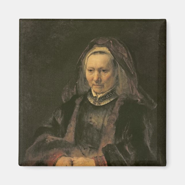Portrait einer älteren Frau, c. 1650 Magnet (Vorne)