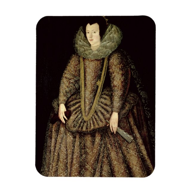 Portrait einer Dame in elisabethanischem Kleid Magnet (Vertikal)