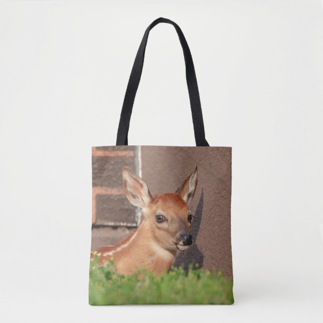 Portrait einer Faune (Weißschwanzhirsche) Tasche (Vorderseite)