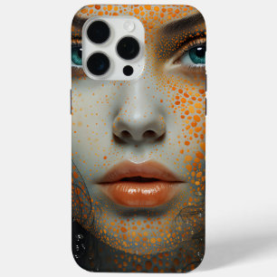 Portrait einer Frau in Orange Case-Mate iPhone Hülle