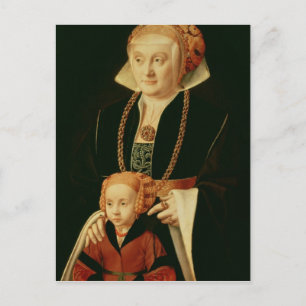 Portrait einer Frau mit ihrer Tochter Postkarte