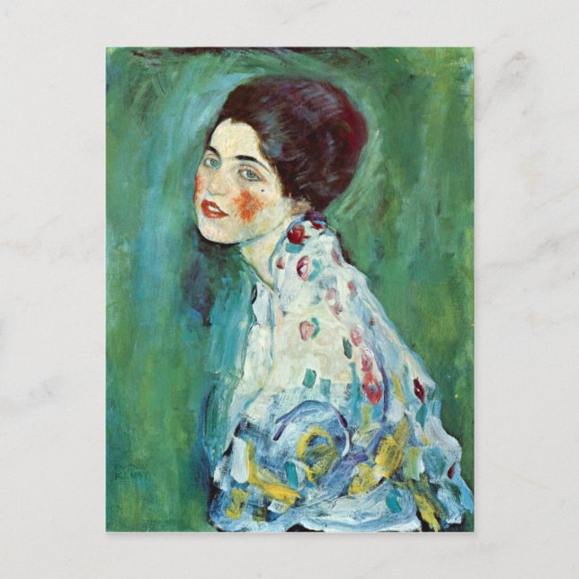 Portrait einer Frau von Gustav Klimt Postkarte (Vorderseite)