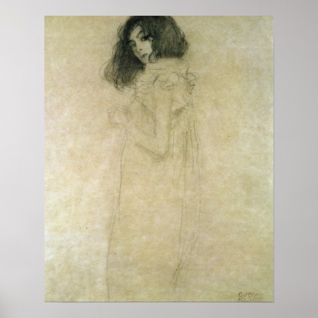 Portrait einer jungen Frau, 1896-1897 Poster (Vorne)