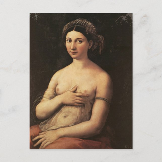 Portrait einer jungen Frau auf der Postkarte (Vorderseite)