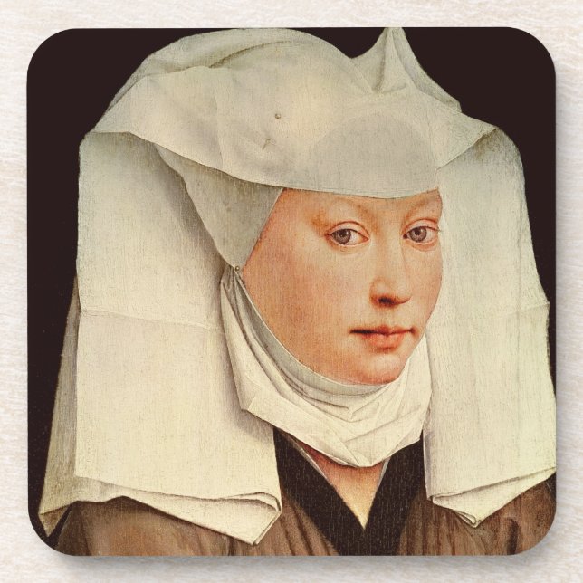Portrait einer jungen Frau in einem innigen Hut, c Untersetzer (Vorderseite)