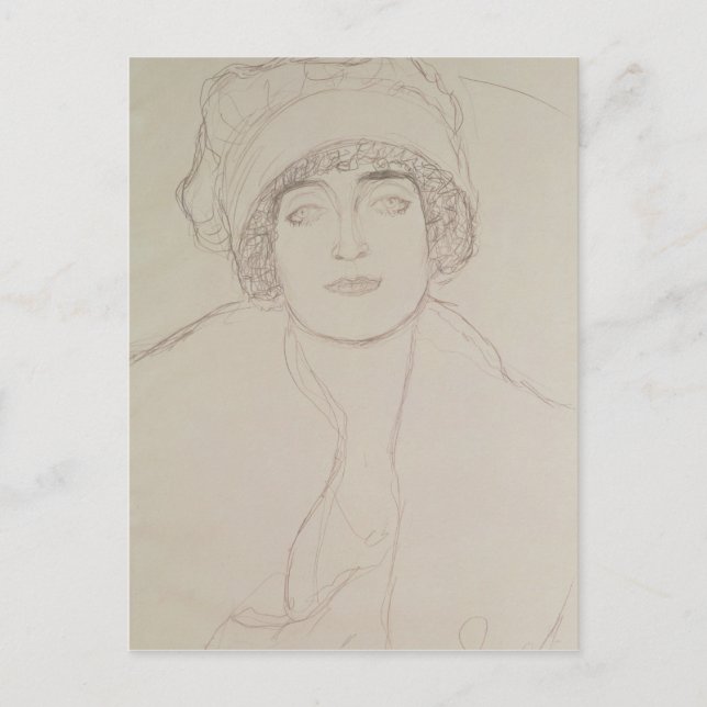Portrait einer jungen Frau Postkarte (Vorderseite)