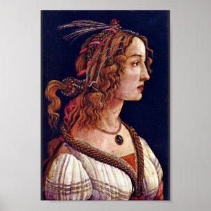 Portrait einer jungen Frau (Simonetta Vespuci?) Poster