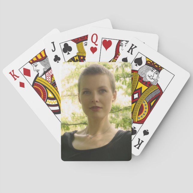 Portrait einer jungen Frau Spielkarten (Rückseite)