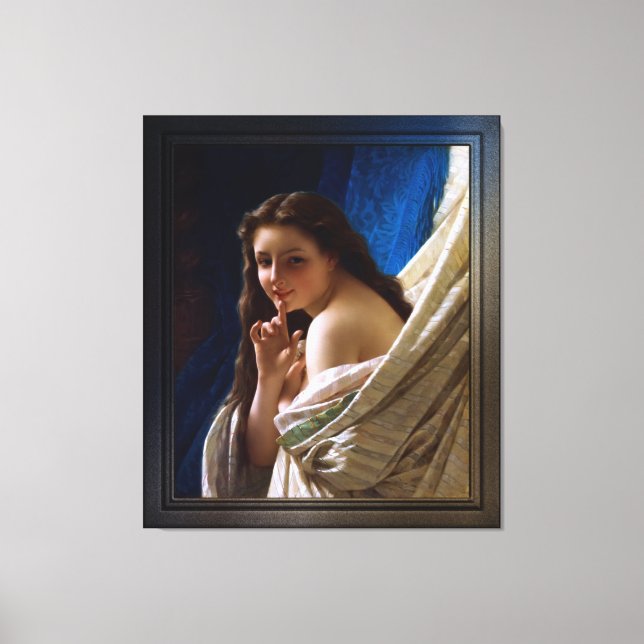 Portrait einer jungen Frau von Pierre Auguste Cot Leinwanddruck (Vorderseite)
