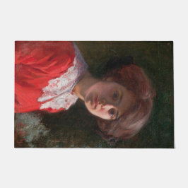 Portrait einer Lady (von Elin Danielson-Gambogi) Fußmatte